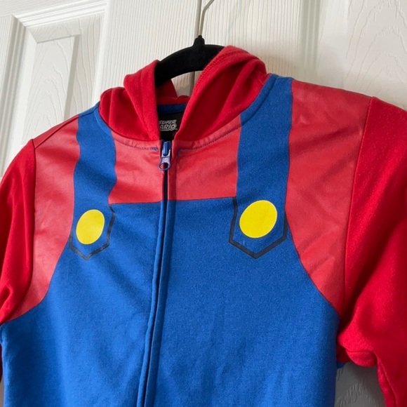 Seven Times Six Super Mario Boy's Long Sleeve Zip Up Hoodie Multicolored Size XS - Picture 5 of 9